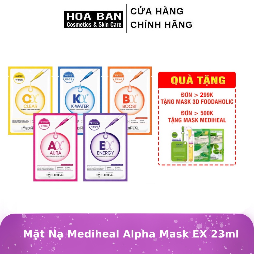 [Full Tem - Hàng Nhập Khẩu Chính Hãng  ] Mặt Nạ Mediheal Alpha Mask EX 23ml