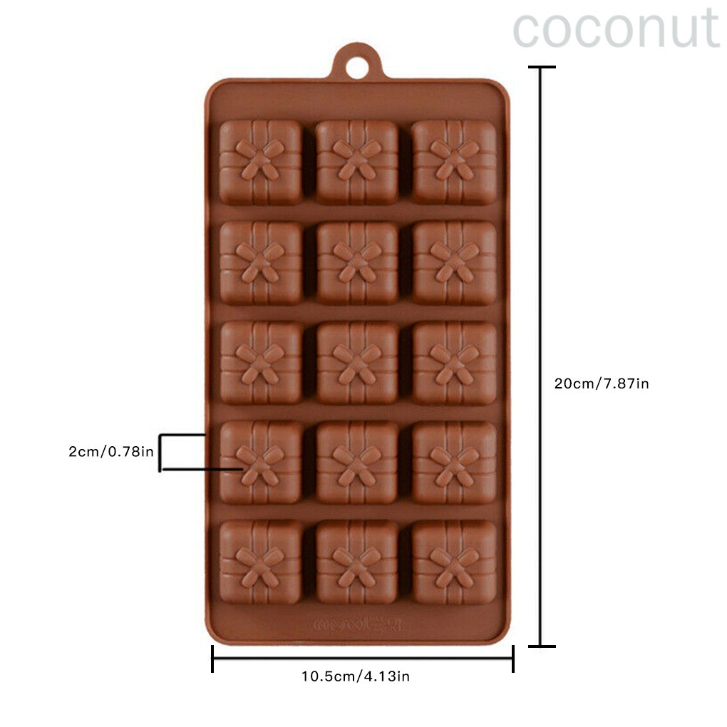 Khuôn Silicon Làm Bánh Kẹo 15 Ngăn Hình Trái Dừa Diy
