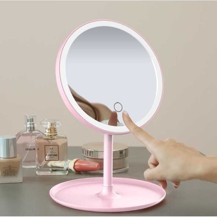 Gương trang điểm có đèn led cảm ứng 3 chế độ sáng