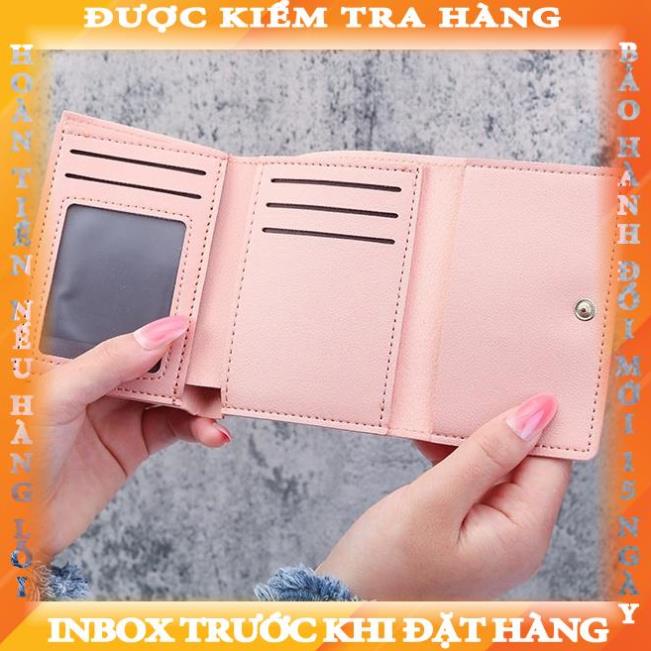 Ví nữ mini cầm tay nhỏ gọn hình hoa cúc màu Xanh/ Đen/ Trắng chinhlay
