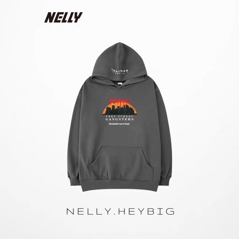[SẴN] Áo hoodie nỉ bông [1022] Nelly Heybig form rộng dành cho nam và nữ Gangsters