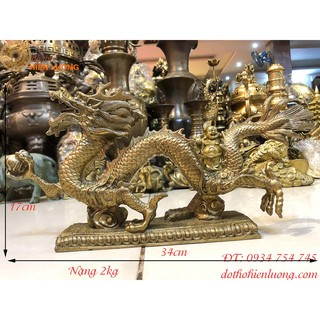 Rồng Ngậm Ngọc Bằng Đồng - Tượng Rồng Phong Thủy Bằng Đồng - Đồ Phong Thủy