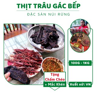 Thịt trâu gác bếp Tây Bắc ⚡ GIÁ SỐC ⚡ thịt trâu gác bếp thơm ngon chuẩn vị dai bùi bùi