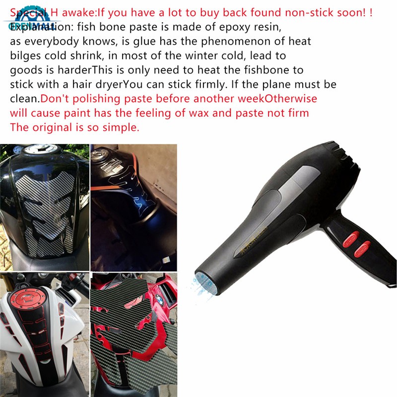 Decal dán bảo vệ bể nhiên liệu xe mô tô 3D bằng PVC chống trầy xước chống va đập tiện lợi