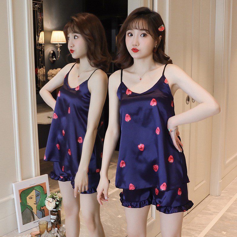 Bộ ngủ 2 dây lụa nhiều mẫu siêu cute (ẢNH THẬT) | BigBuy360 - bigbuy360.vn