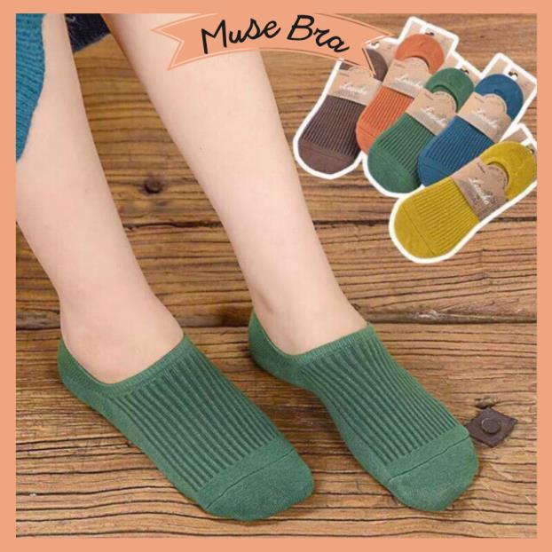 [Giá sỉ] Set 5 - 10 Đôi Tất Hài Nữ Cotton Gân Tăm Mềm Mịn