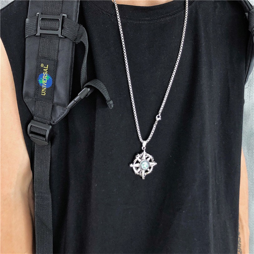 Dây Chuyền Mặt La Bàn Phong Cách Retro Hàn Quốc 12160