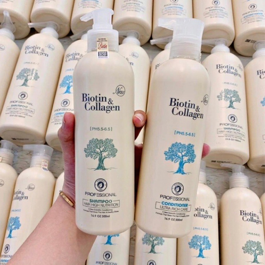 (Hàng chính hãng)Cặp Dầu Gội Xả Biotin Collagen Trắng 1000ML | BigBuy360 - bigbuy360.vn