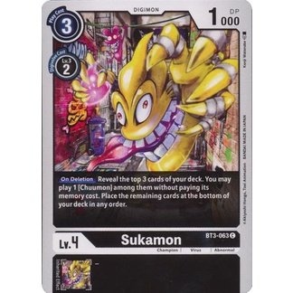 Thẻ bài Digimon - TCG - Sukamon / BT3-063'