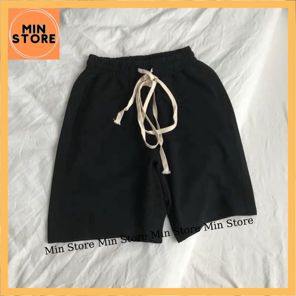 Quần short Unisex , Quần đùi chất nỉ da cá, Nam nữ đều mặc được [ Min Store]