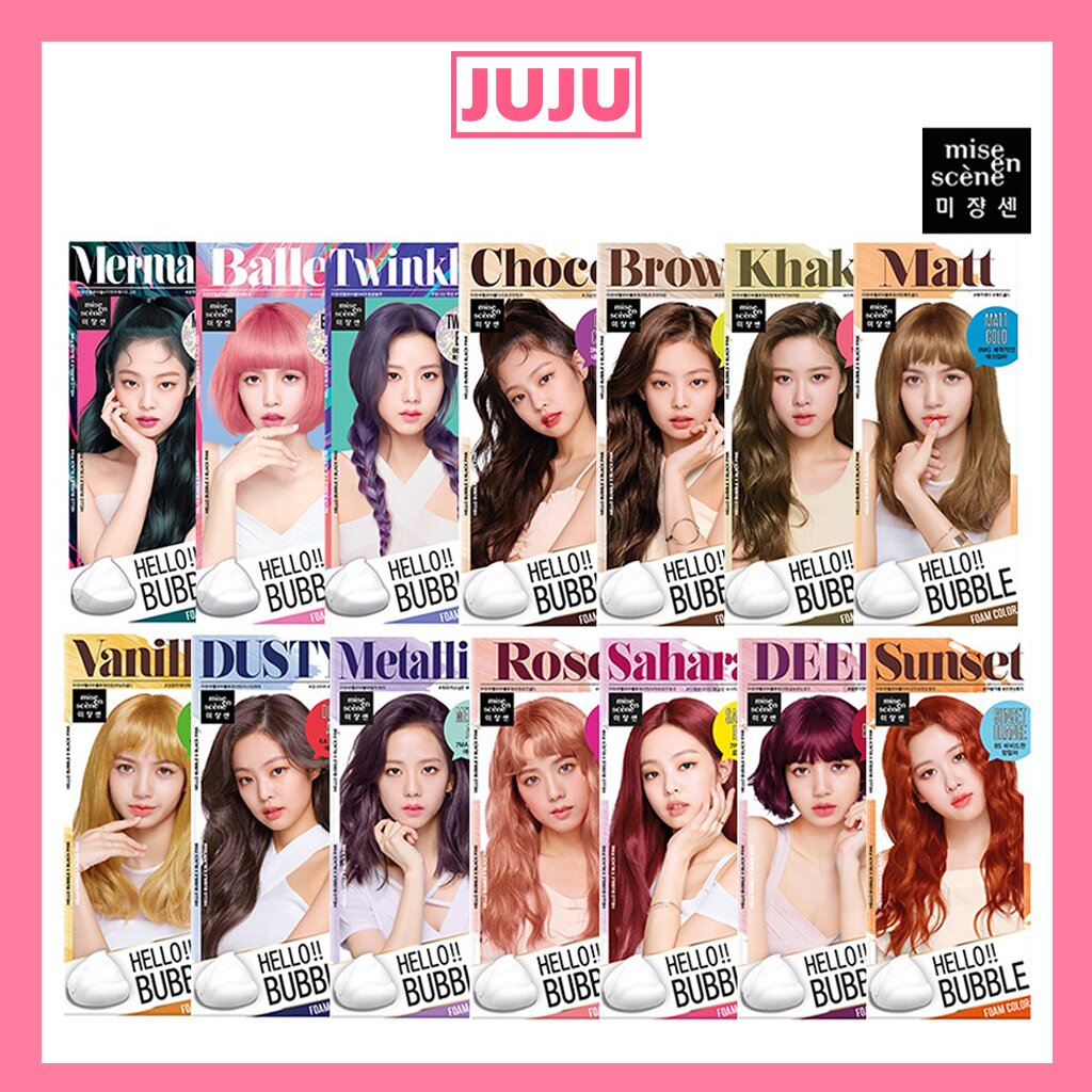 (Hàng thật) Mise En Scene / Hello Bubble Foam Color Hair Dye coloring self dying 16 type / Dưỡng tóc, Thuốc nhuộm tóc