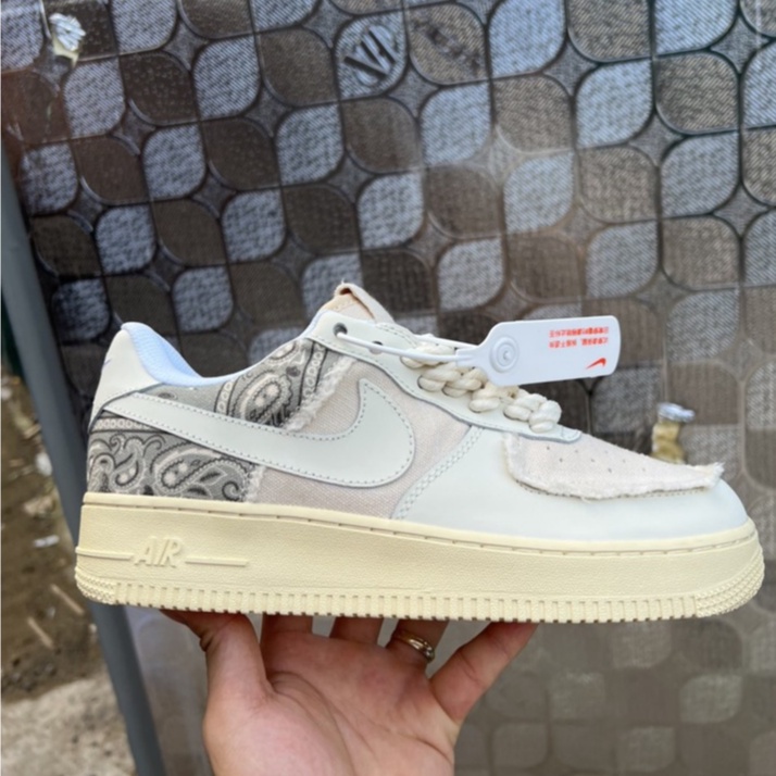 Giày Nike_Air Force 1 Nam Nữ, Giày AF1 vàng gót xám bigbang Hàng Đẹp Full Box Đủ Size