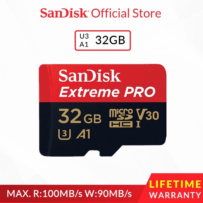 Thẻ nhớ Sandisk Extreme Pro A1 Max Micro Sd Tf Sdhc (32gb / 100mb / s)