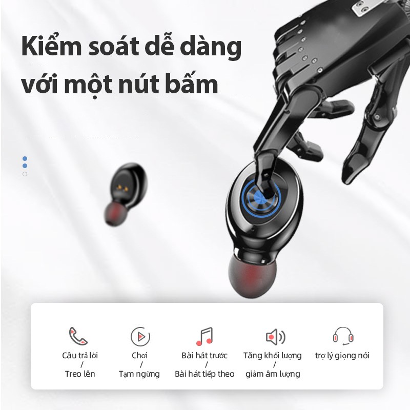 Tai nghe không dây mini bluetooth TWS 5.0 âm thanh trầm tích hợp micro chống nước thích hợp cho Apple Android | BigBuy360 - bigbuy360.vn