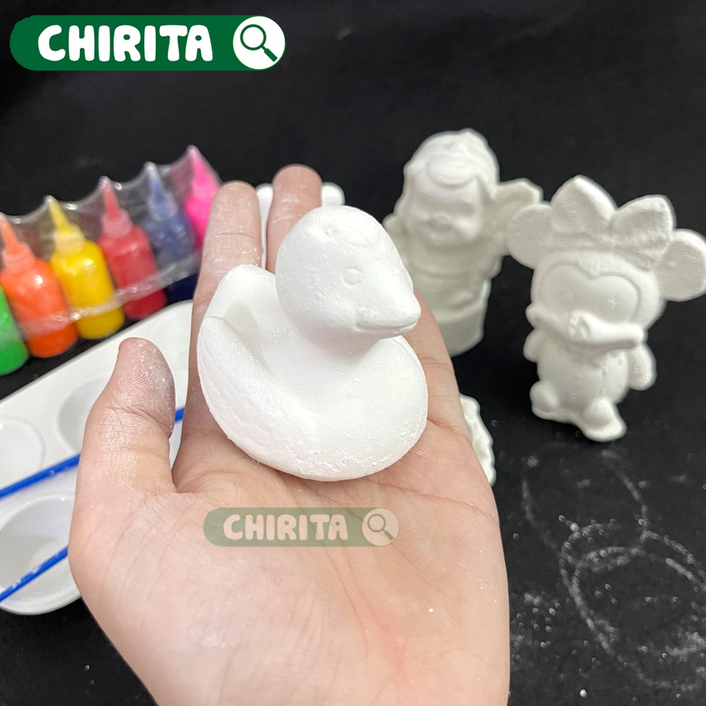 Bộ Tô Tượng Thạch Cao Cho Bé Đầy Đủ MÀU + CỌ - Bộ Tượng Tô Màu Đủ Size To Nhỏ - Đồ Chơi Trẻ Em Chirita