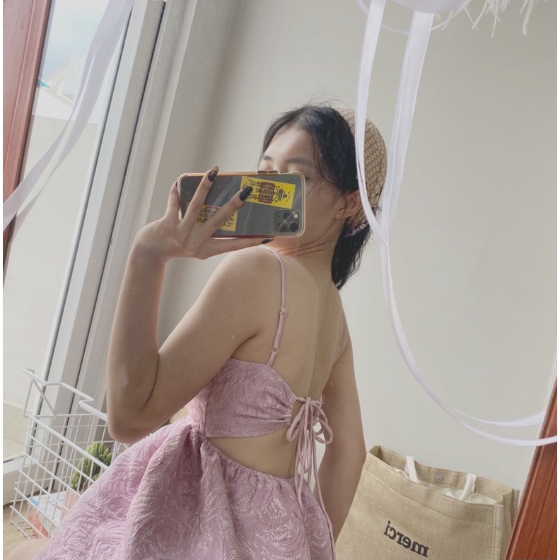 Đầm Nữ 2 Dây[Black-Halter]Bồng Hở Lưng Đan Dây Cao Cấp - Áo Nữ Chất Liệu Gấm - Phù Hợp Với Xu Hướng - Áo Hot Trend | BigBuy360 - bigbuy360.vn