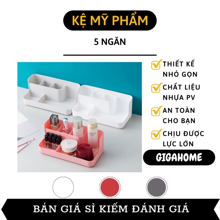 Khay Đựng Mỹ Phẩm GIGAHOME Kệ Đựng Đồ Trang Điểm, Đồ Dùng Cá Nhân, Phụ Kiện 5 Ngăn 8839