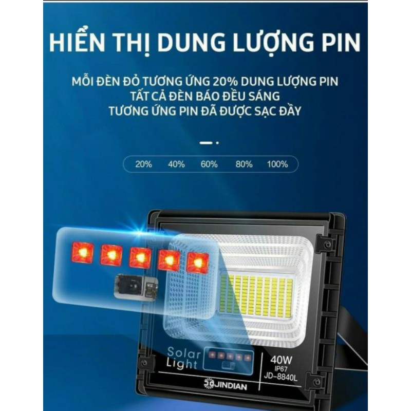 Đèn năng lượng mặt trời (40w) JD-8840L