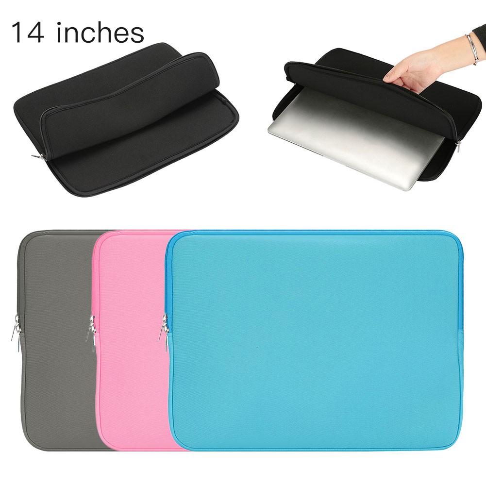 Linen Sleeve Protective Case Shockproof 14 Inches Zipper Tablet