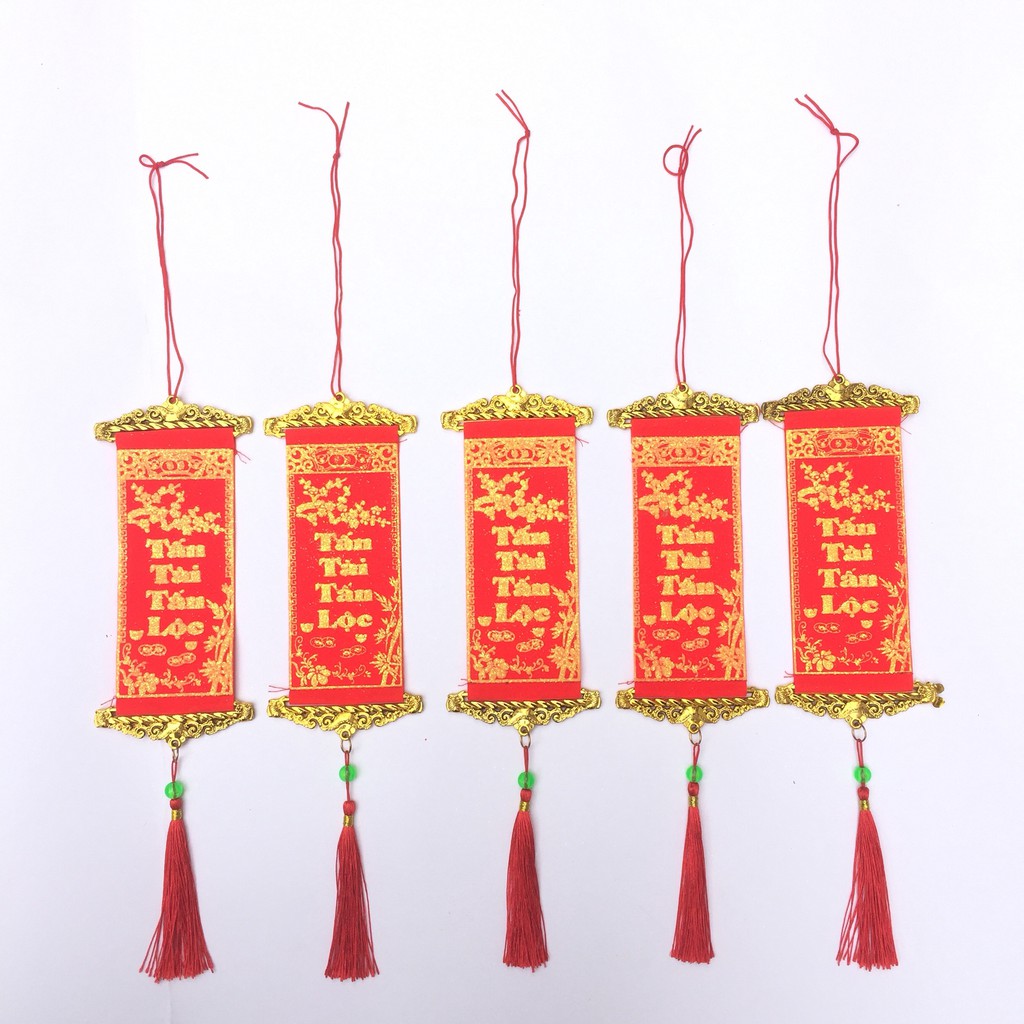 Combo 5 Liễn nhung dài 30cm treo trang trí tết, năm mới