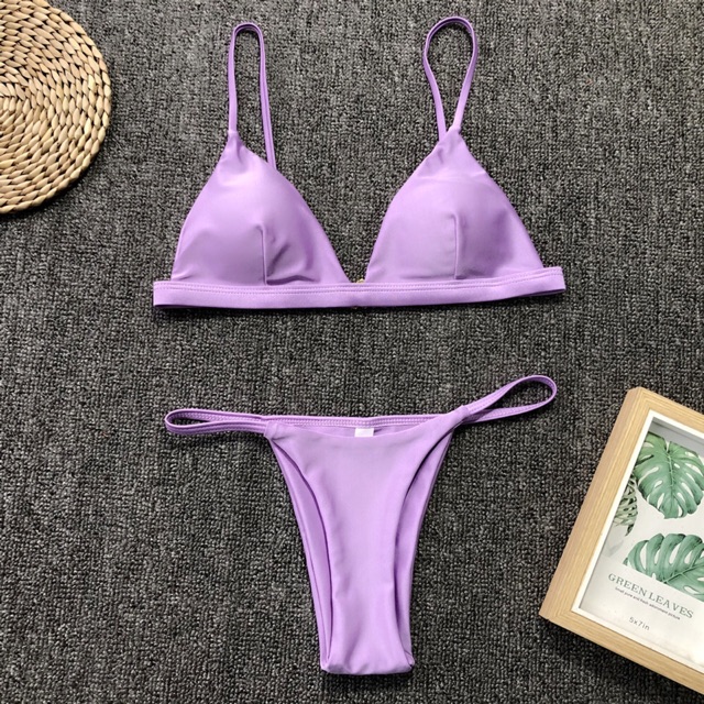 Set bikini basic tím pastel | BigBuy360 - bigbuy360.vn