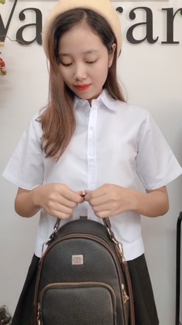 Áo sơ mi trắng ngắn tay thời trang nữ | BigBuy360 - bigbuy360.vn