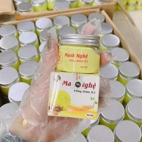 Mask nghệ Hồng Sâm X3 sáng da mờ thâm nám