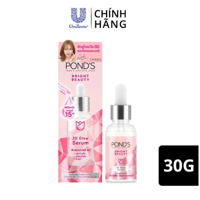 Serum Pond's dưỡng sáng mờ thâm ngăn ngừa lão hoá 3D Glow tinh chất trắng da - Shop Viloet