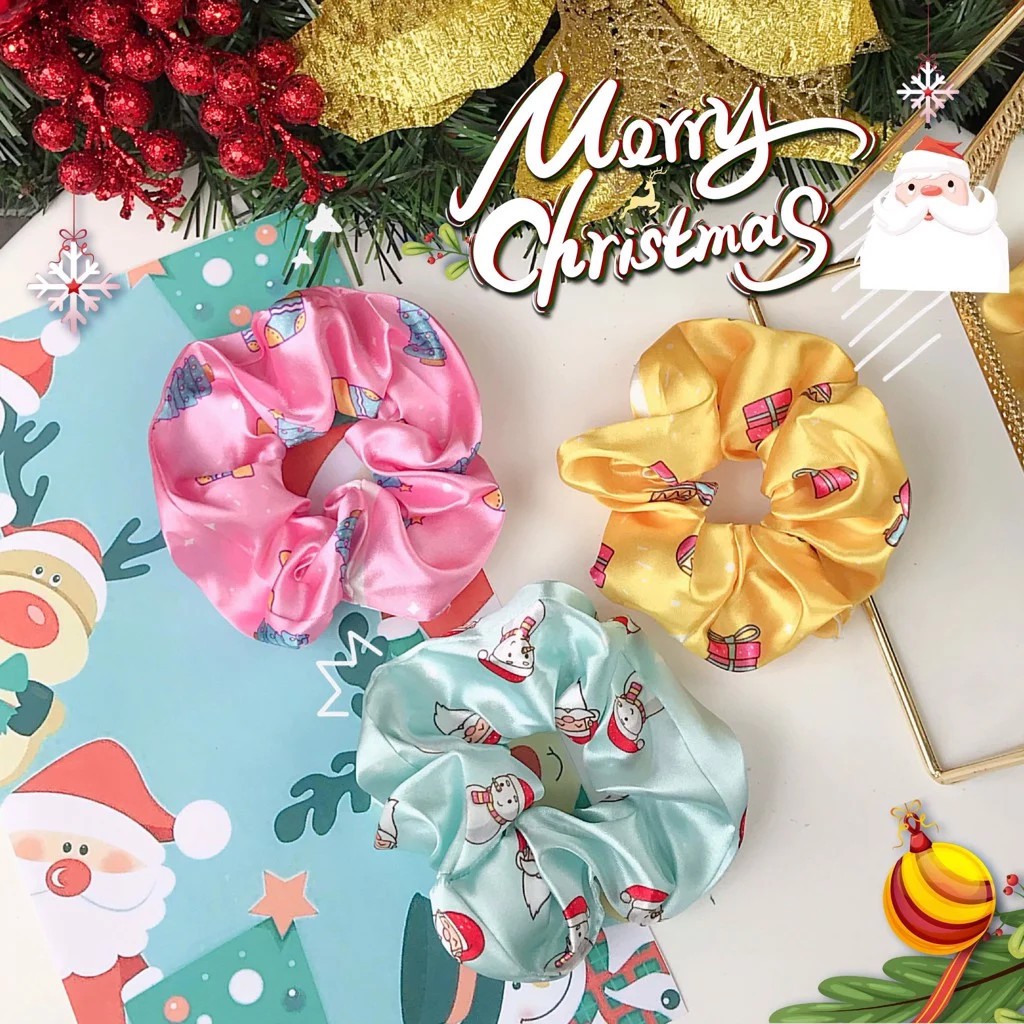 [Mã FAMAYFA giảm 10K đơn 50K] Dây Buộc Tóc SCRUNCHIES Giáng Sinh NOEL CHRISTMAS