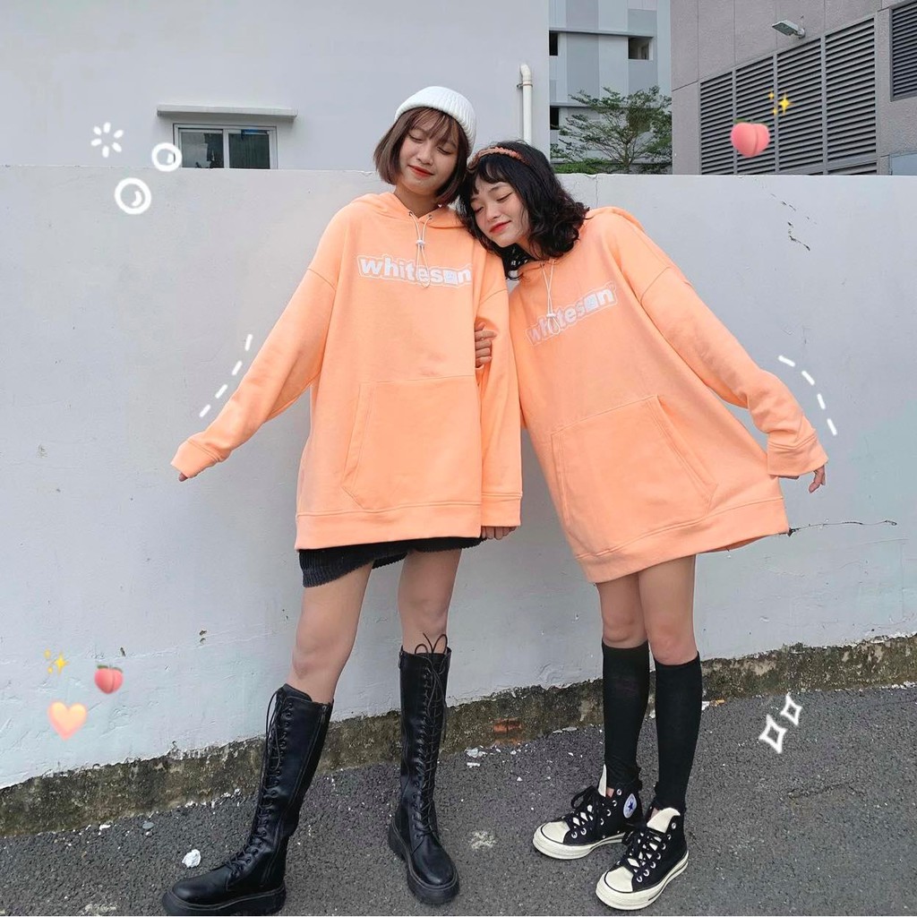 ÁO KHOÁC HOODIE WHITESON "LOGO VER2" CAM ĐÀO | BigBuy360 - bigbuy360.vn