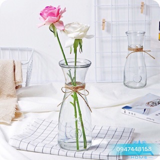 Lọ thuỷ tinh Love thắt eo 350ml đựng nước hoa quả, sinh tố, cắm hoa trang trí...