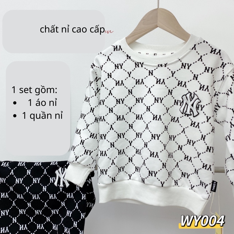Đồ bộ cho bé trai bé gái M.L..B mono kim cương chất nỉ da cá hàng cao cấp JIMADO