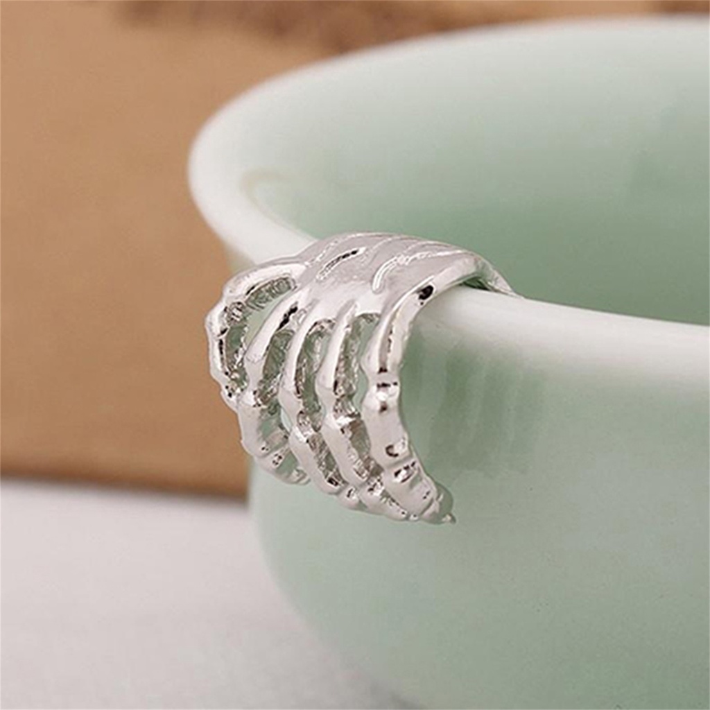 <sujianxia> 1Pc Unisex Punk Skeleton Hand Claw Shape Ear Clip Cuff Non-Pierced Earring for Party Club