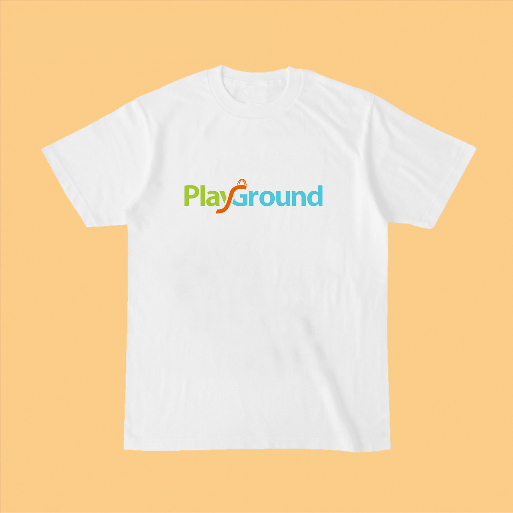 Playground T-Shirt Women Clothing Korean Fashions Round Neck Pattern T-shirts For Womens Unisex Tops Breathable