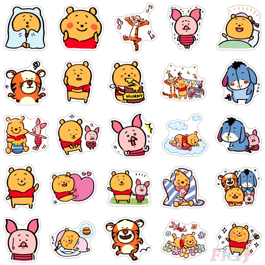 ❉ Pooh Bear Series 03 - Disney Cartoon Stickers ❉ 50Pcs/Set DIY Luggage Laptop Skateboard Doodle Decals Stickers
