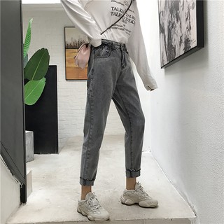 quần baggy xám khói ulzzang order quần jean xám dáng hàn quốc ẢNH THẬT CUỐI HÌNH