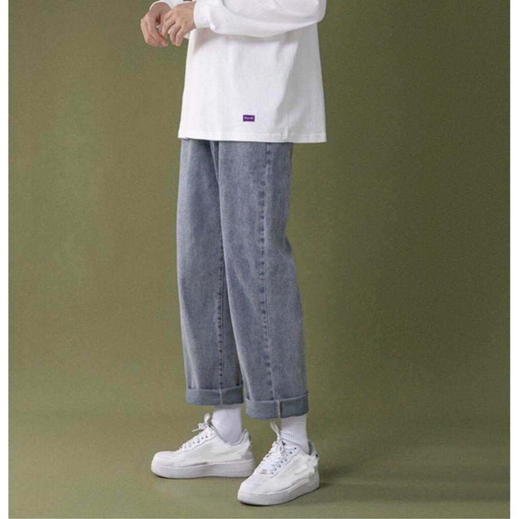 [RẺ] Quần baggy ống rộng - Quần jean nam jean trơn basic dễ phối đồ | BigBuy360 - bigbuy360.vn