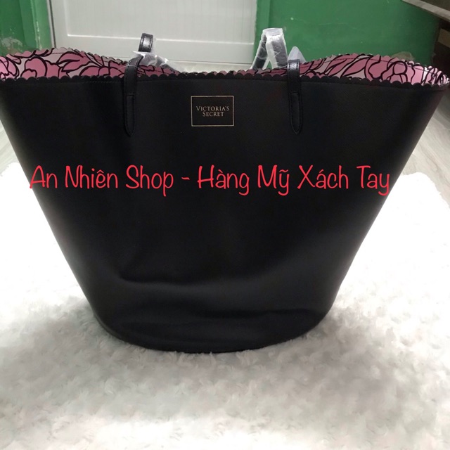Túi Victoria's Secret của Mỹ màu đen loại lớn sang trọng