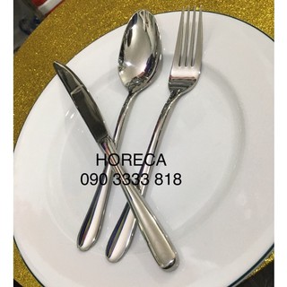 set 3 món dao muỗng nĩa cao cấp, bộ dao muỗng nĩa cho nhà hàng, dao muỗng nĩa đuôi tròn, bộ dao muỗng nĩa ăn chính đẹp