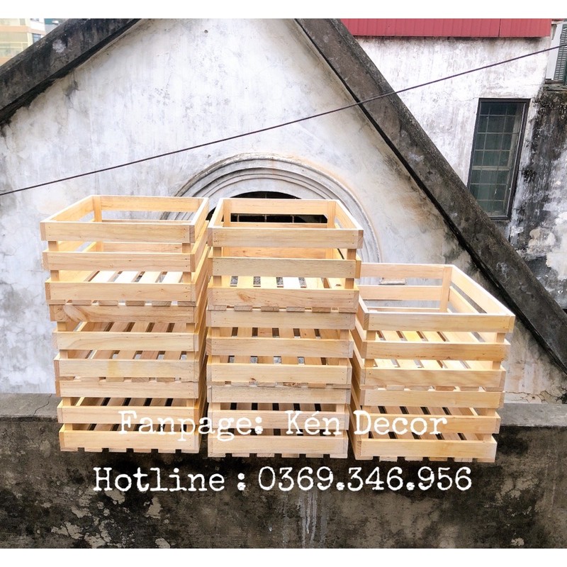 Thùng pallet gỗ quế thơm trang trí nhà cửa, cửa hàng