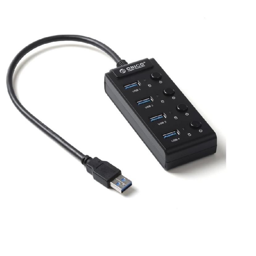 Freeship 50k Hub chia 4 cổng USB 3.0 có công tắc Orico W9PH4 -DC681