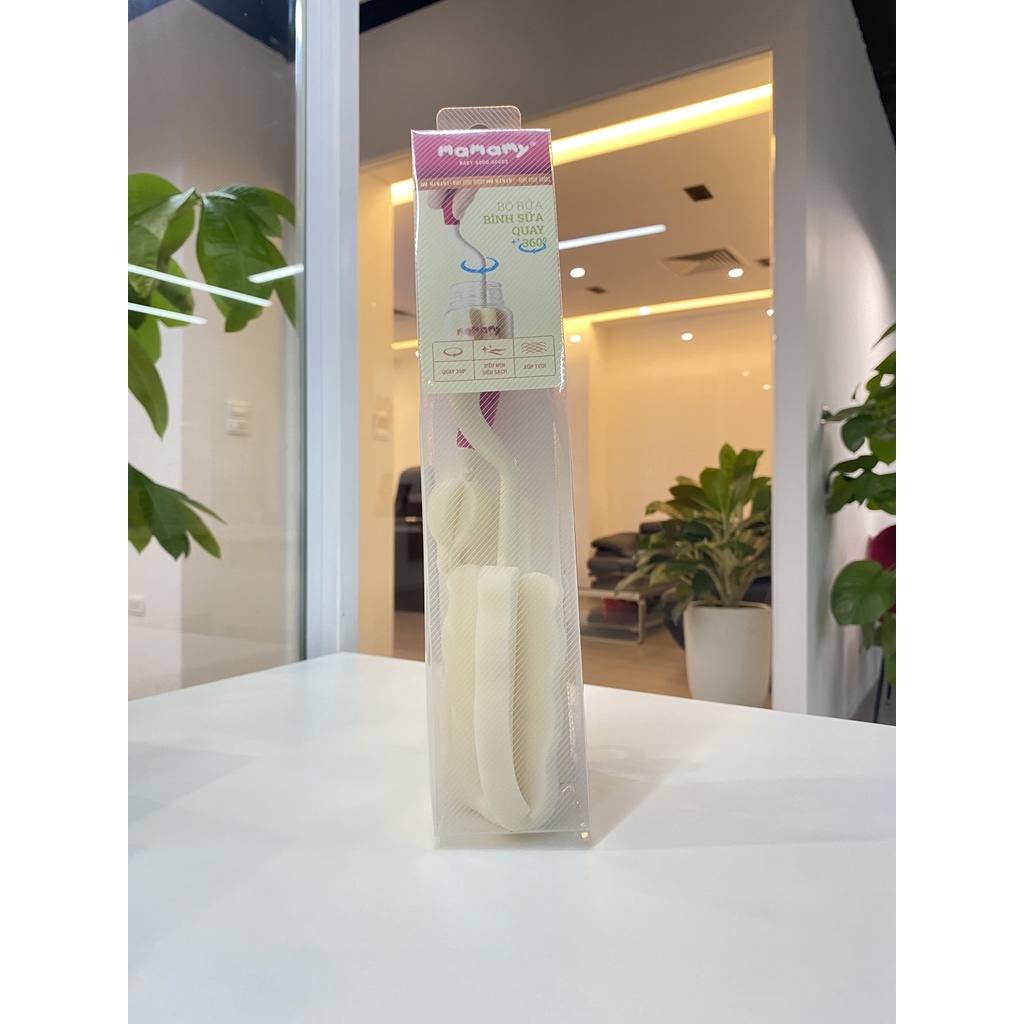 Bộ cọ rửa bình sữa Mamamy 360 độ dễ dàng cọ rửa chống xước bình an toàn cho trẻ sơ sinh