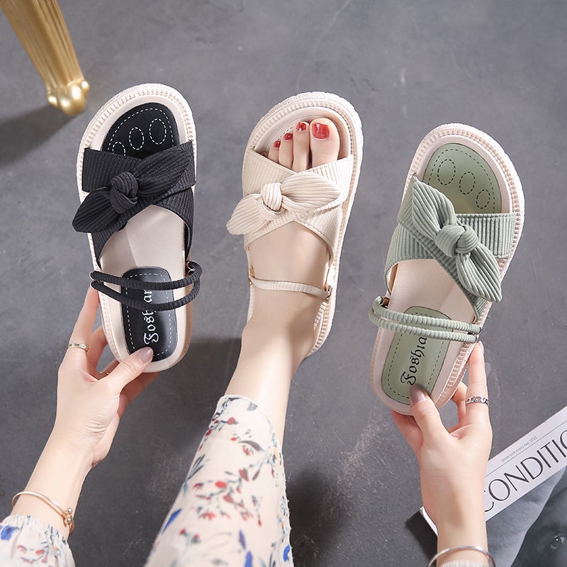 Giày Sandal Đế Dày Phong Cách La Mã Thời Trang Mùa Hè Cho Nữ