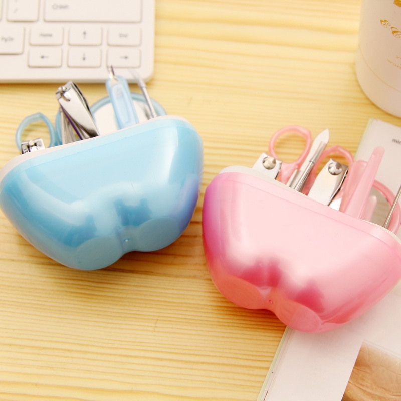 Bộ Dụng Cụ Cắt Vệ Sinh Móng Tay 9 Món HÌnh Quả Táo Siêu Tiện Lợi An Toàn Có Thể Mang ĐI Xa