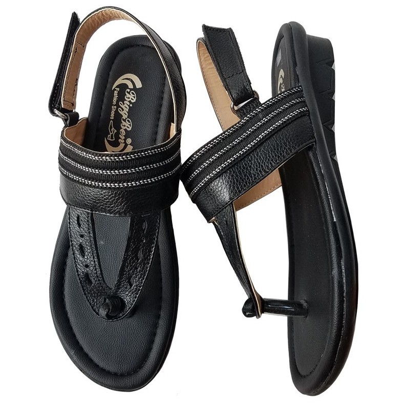 Giày sandal xỏ ngón nữ da bò thật BIGGBEN HKD436