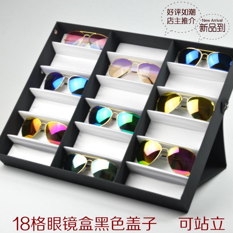 Hộp trưng bày kính râm, hộp đựng 18 kính râm, hộp trưng bày 18 kính mát, hộp đựng kính 18 ngăn, hộp đựng kính râm TY1482