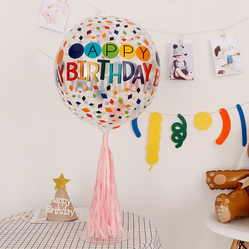 Bong Bóng Bobo Ball 4D Nhiều Màu Dễ Thương Dùng Trang Trí Tiệc Sinh Nhật