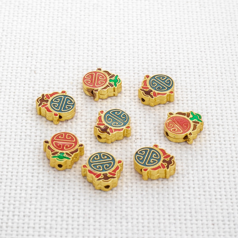 Phụ Kiện Làm Trang Sức Vòng Tay/Dây Chuyền Thủ Công Bằng Đồng 18k Nhiều Màu Sắc diy