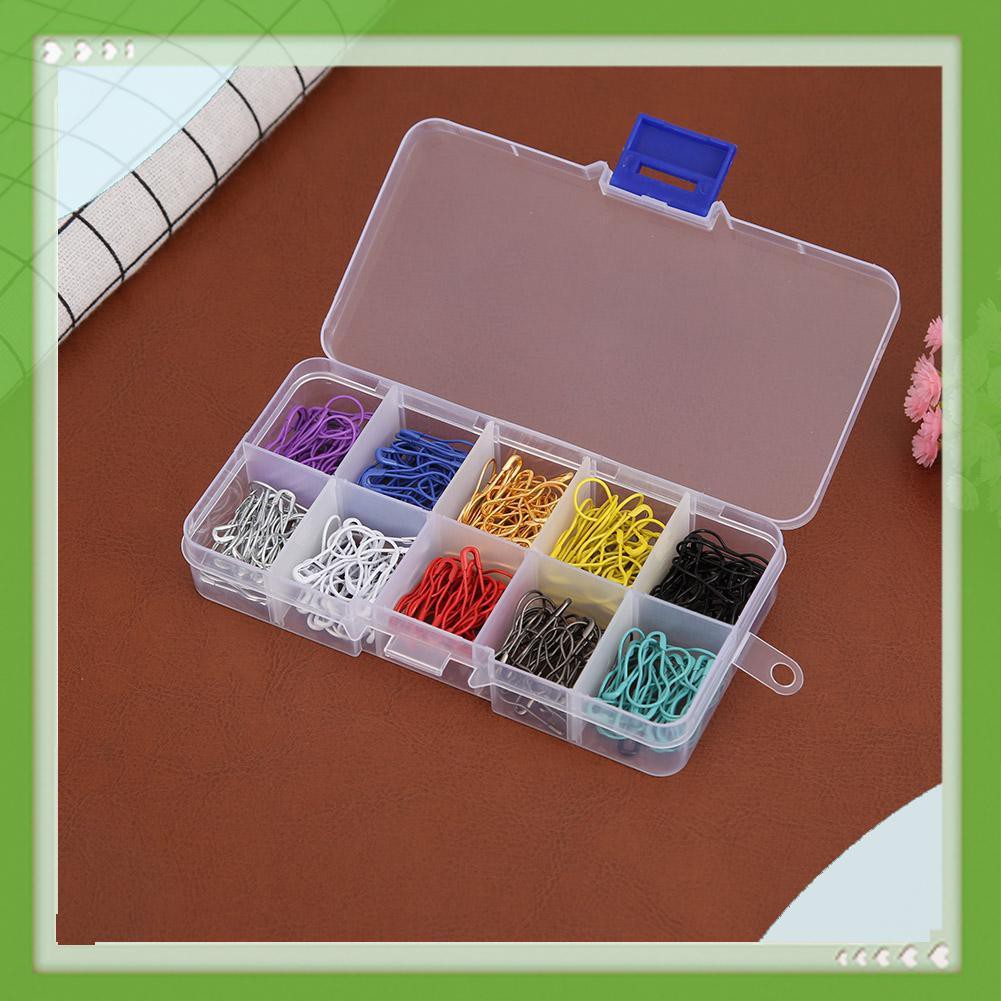 Bộ 300 Kim Băng Hình Quả Bầu 10 Màu Khác Nhau Dùng Trong May Mặc