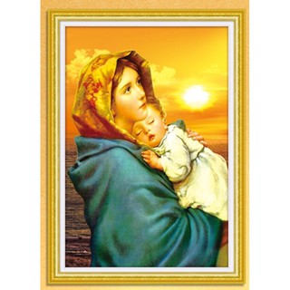 Tranh đính đá Đức Mẹ Lg1525 (50x70) chưa đính
